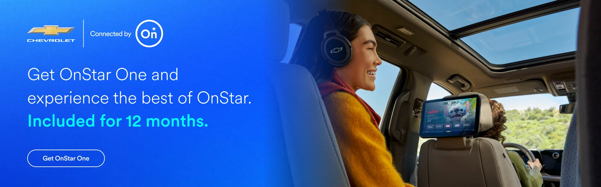Get OnStar One and experience the best of OnStar. Included for 12 months.
